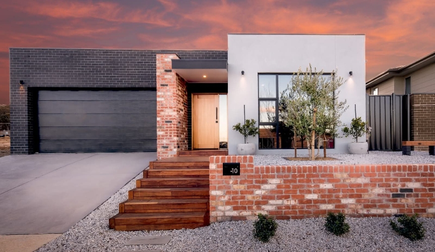 Modern custom home built by Entice Homes in Canberra